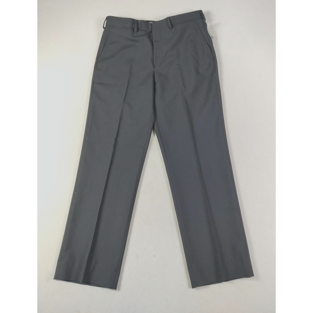 Crew Outfitters Dress Pants Mens 34 Black Pilot Uniform Wool Blend Casual